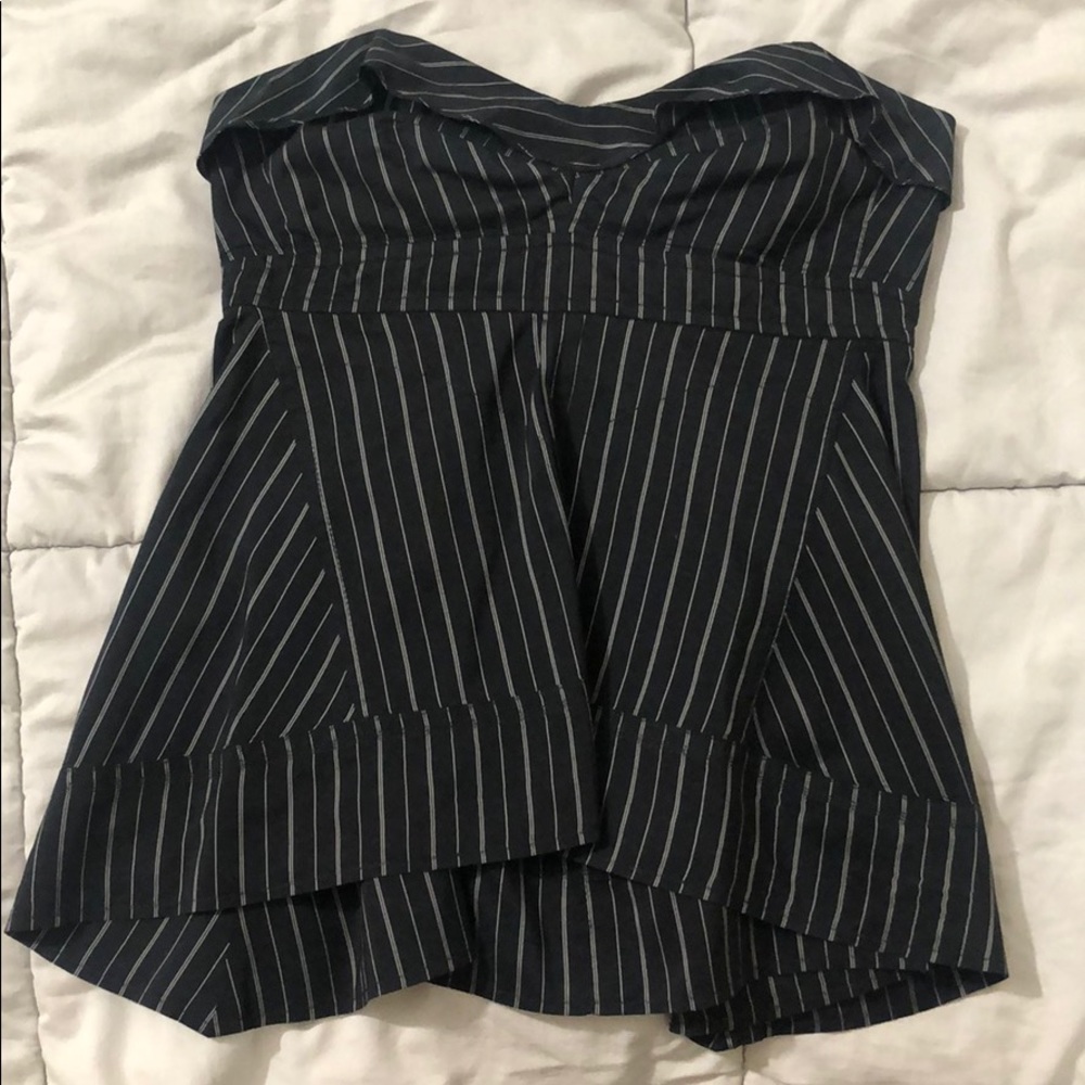 Isabel Marant strapless plaid top